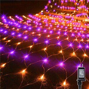 Outdoor Halloween Net Lights, 12FT x 5FT 360 LED Fairy String Light